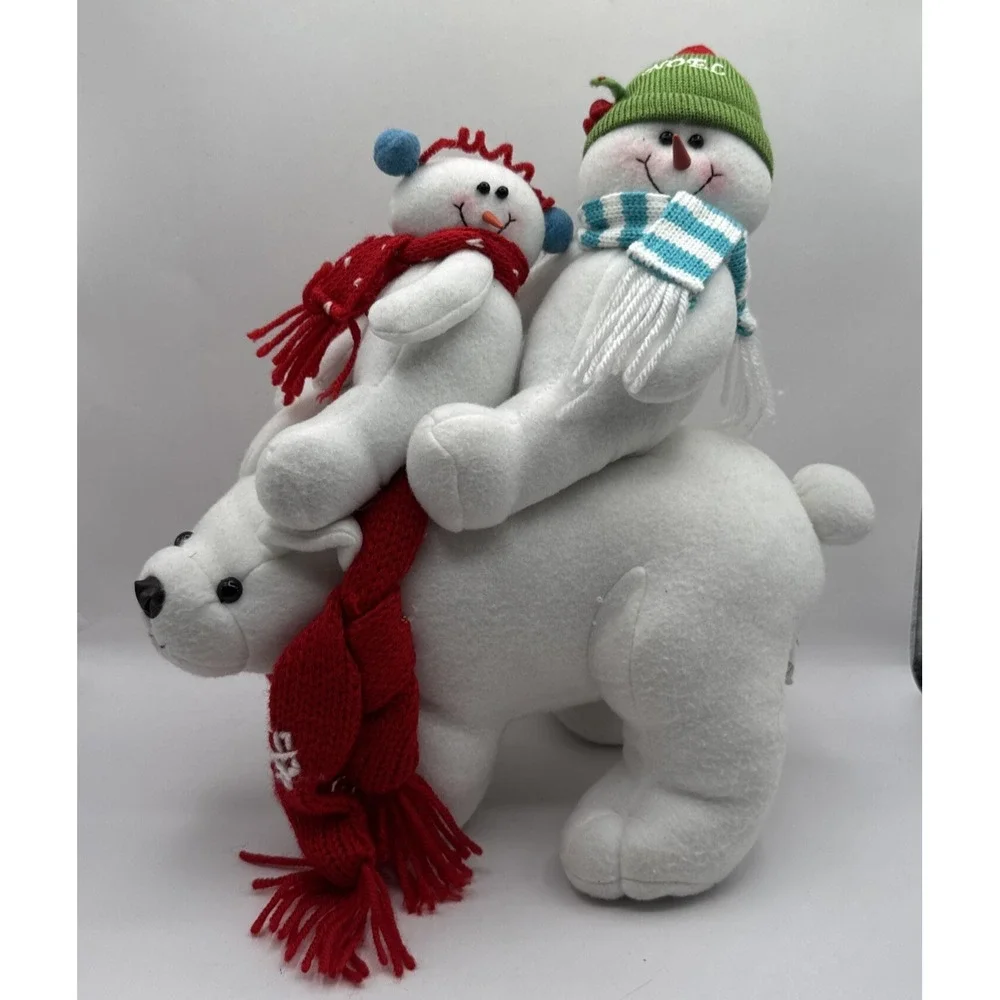 Kohl's St Nicholas Square Polar Bear Express Plush Toy -‎ Snow Days Snowman